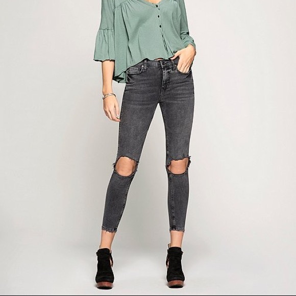 Free People Denim - Destroyed Knee Jeans